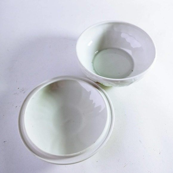 Vtg Vohenstrauss Johann Seltmann Bavaria Germany Trinket Dish & Lid Pink Roses - Picture 3 of 6